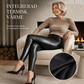 Damhögmidjade leggings i PU-läder