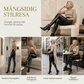 Damhögmidjade leggings i PU-läder