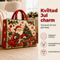 Vadderad axelväska med jultema