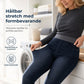 Damjeans i smal passform med hög midja, mörk tvätt och bred resårmidja, drag-on-modell