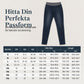 Damjeans i smal passform med hög midja, mörk tvätt och bred resårmidja, drag-on-modell