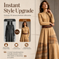 Women's Faux Suede Plaid Patchwork Dress