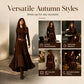 Women's Faux Suede Plaid Patchwork Dress