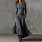 Women's Faux Suede Plaid Patchwork Dress