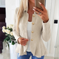 Elegant kavaj med volanger och peplum för kvinnor