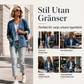 Kvinnlig ledig denimkofta med V-ringning
