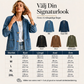 Kvinnlig ledig denimkofta med V-ringning