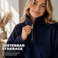 Damens lediga och mysiga sweatshirt med kvartslås