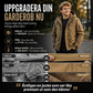 Herrjacka med plyschfoder och huva, arbetsjacka