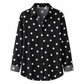 Kvinnor Elegant Casual Långärmad Button Up Blus