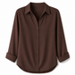 Kvinnor Elegant Casual Långärmad Button Up Blus