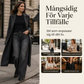 Högt midjade, bredbenta stretchjeans för kvinnor