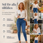 Dessa damjeans erbjuder en avslappnad passform och hög midja