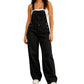 Damoverall i denim med vida ben och fickor