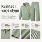 Lösning för män: Halv-zip huvtröja med bredbyxor i avslappnad stil