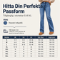 Casual stretchiga högmidjejeans för kvinnor
