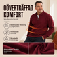 Herrtröja med halvdragkedja, varmt fodrad, ribbstickad sweatshirt