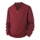 Herrtröja med halvdragkedja, varmt fodrad, ribbstickad sweatshirt