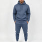 Tvådelat tracksuitset för herrar med huvtröja och mjukisbyxor