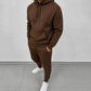 Tvådelat tracksuitset för herrar med huvtröja och mjukisbyxor