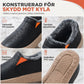Vattentäta vinterstövlar för dam, varma vadderade cotton-tofflor med dold kilklack, halkfri mjuk sula, avslappnade promenadskor