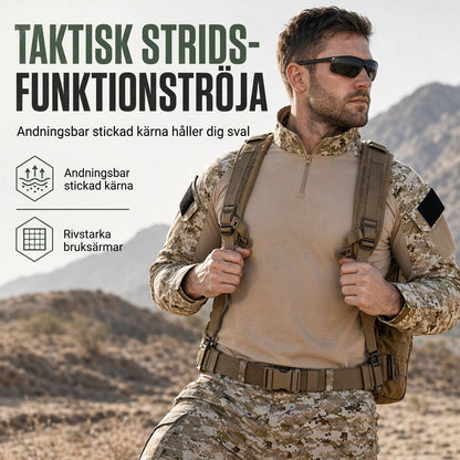 💰 Halva priset! 🪖 Taktisk långärmad jacka för män – ripstop-ärmar, snabbtorkande, stretchig, slitstark, perfekt för träning och utomhus. ✨