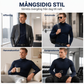 👕 Herrtröja med kort krage i premium mjölksilke – hög elasticitet, 3D-formad passform, mjuk, lättskött, nu till halva priset! ✨