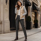 🚚 Fri frakt på just den här produkten! ✨ 🧥 Vadderad huvjacka för kvinnor med lappad design – varm, bekväm och perfekt för kalla dagar, nu till halva priset! ✨