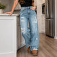 ✨ Ny kollektion 💎 Eleganta, slitna jeans med vida ben för damer – Trendiga jeans med bekväm passform