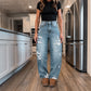 ✨ Ny kollektion 💎 Eleganta, slitna jeans med vida ben för damer – Trendiga jeans med bekväm passform