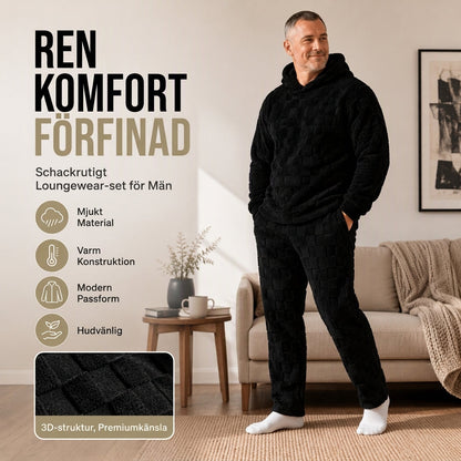 Casual set med huvtröja och mjukbyxor för män