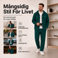 Set för män: ledig huvtröja i våffeltyg och matchande byxor