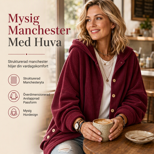 Kvinnors lediga lediga manchesterjacka med huva
