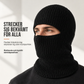 Varma stickad balaclava-mössa Vindvinter vintermoössa och ansiktsmask för kallt väder huva