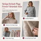 Kvinnlig enfärgad turtleneck tröja och kjol-set för höst och vinter