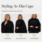Nyhetserbjudande✨|Elegant capekappa dam med ståkrage och skärp