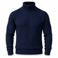 Herrslimstickad tröja med turtleneck