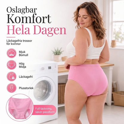 🌸 Bekväma menstruationstrosor (stora storlekar) – andningsbara, formande och läckagesäkra