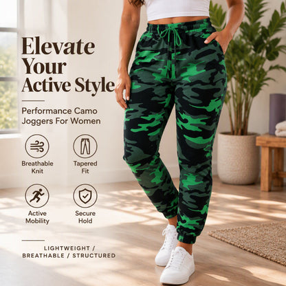 Casual-joggingsbyxor i kamouflage för damer