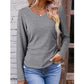 Damernas eleganta V-ringade stickade topp