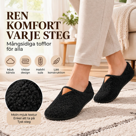Lätta, sköna och varma tofflor för både män och kvinnor