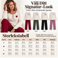 Damset i ribbstickad pyjamas med hjärtbroderi