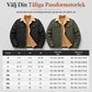 Tjockt fodrad kappa i rent bomullsstyg för män, Casual Lapel Cargo-klistrad kappa