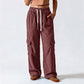 Vårdagens avslappnade retro corduroy cargo-byxor