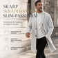 Herr klassisk enfärsad trenchcoat för affärsmässig och avslappnad användning – premium vindtät jacka