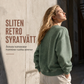🥰Unisex vintage-tröja i tvättad, tjock kvalitet med rund hals