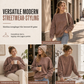 🥰Unisex vintage-tröja i tvättad, tjock kvalitet med rund hals