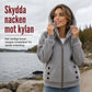 Hoodie för kvinnor med tygfoder och dragkedja, tunn och tjock huvtröja för höst och vinter