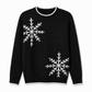 Julklappsvänlig jacquard-tröja med snöflingor för kvinnor – rundhalsad, lös överdel för höst och vinter