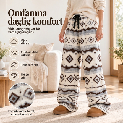 Dambyxor med retrostil, varma och sköna, breda ben